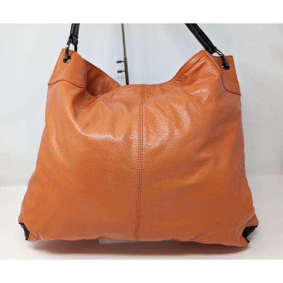 Latico Salmon Espresso Orange Rosie Leather Shoulder Bag Purse - Picture 4 of 16